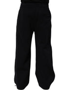 Dark Blue Relaxed Wide Leg Men Jogger Pants