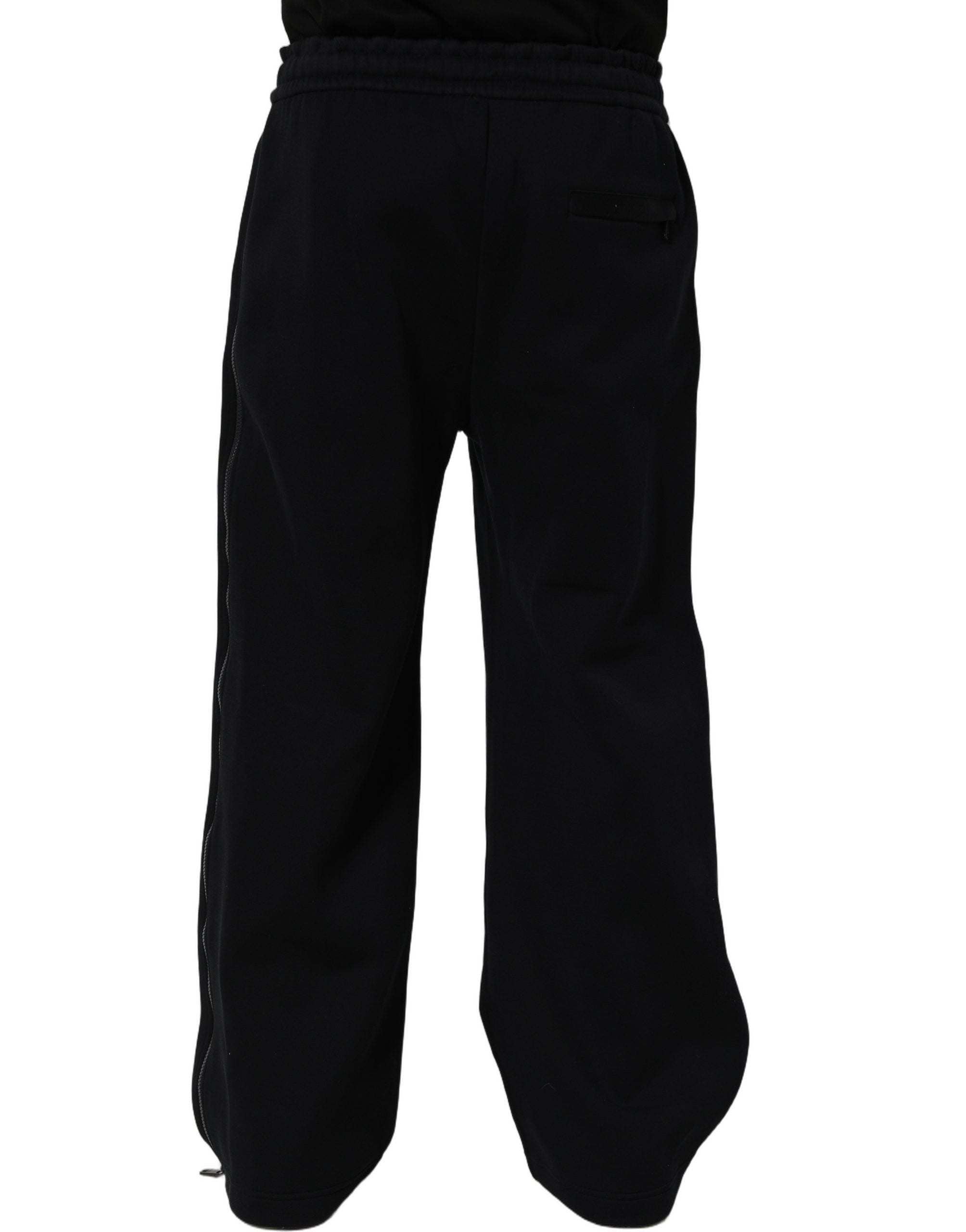 Dark Blue Relaxed Wide Leg Men Jogger Pants