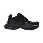 Black Fabric Chunky Sneakers