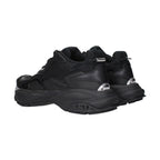 Black Fabric Chunky Sneakers