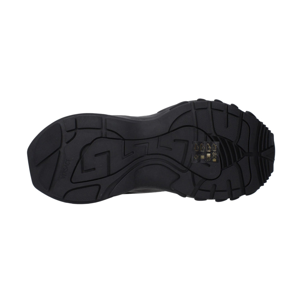 Black Fabric Chunky Sneakers