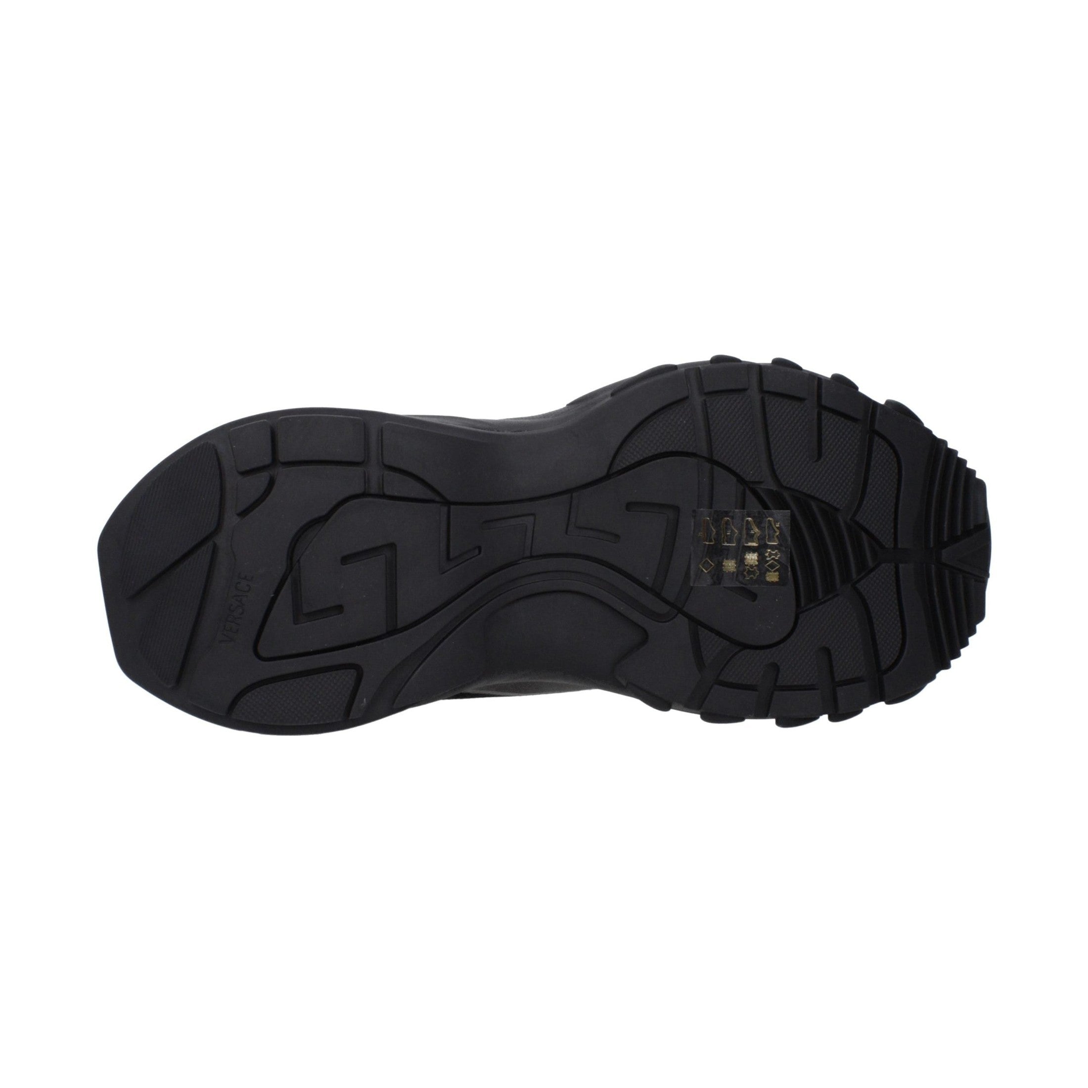Black Fabric Chunky Sneakers