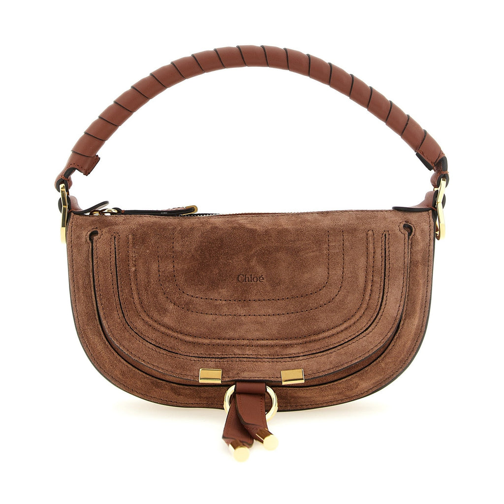 Brown Calfskin Shoulder Bag