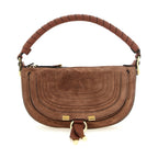 Brown Calfskin Shoulder Bag