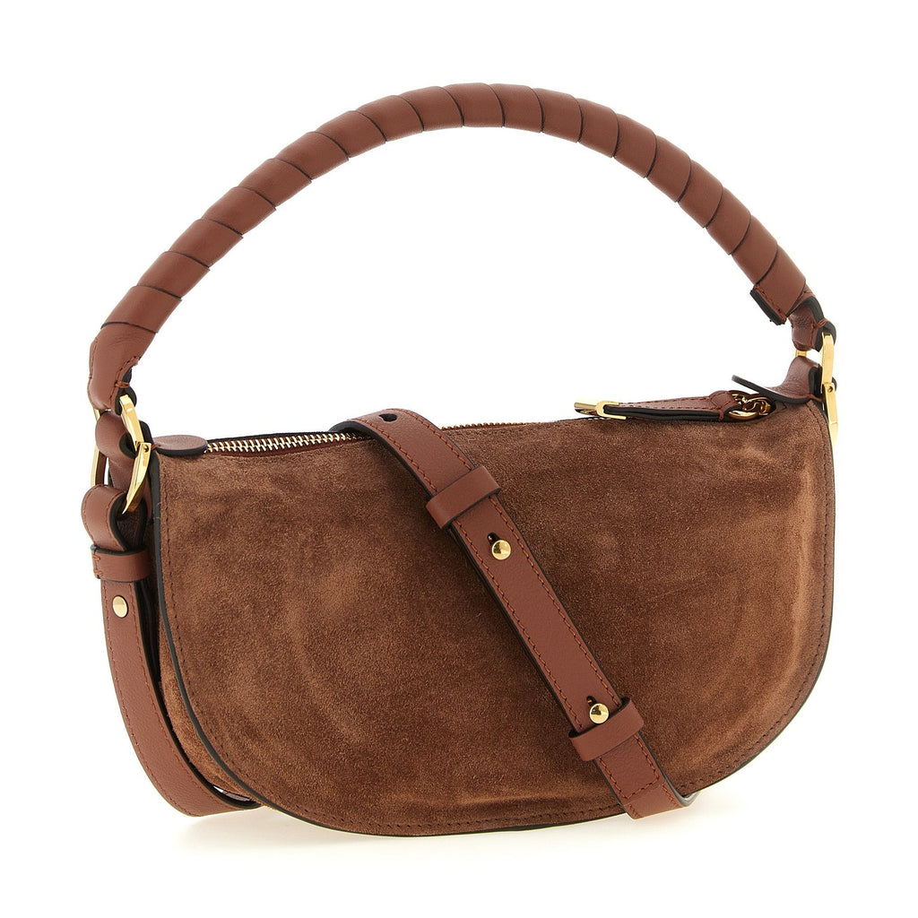 Brown Calfskin Shoulder Bag