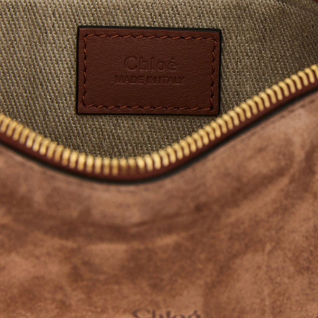 Brown Calfskin Shoulder Bag