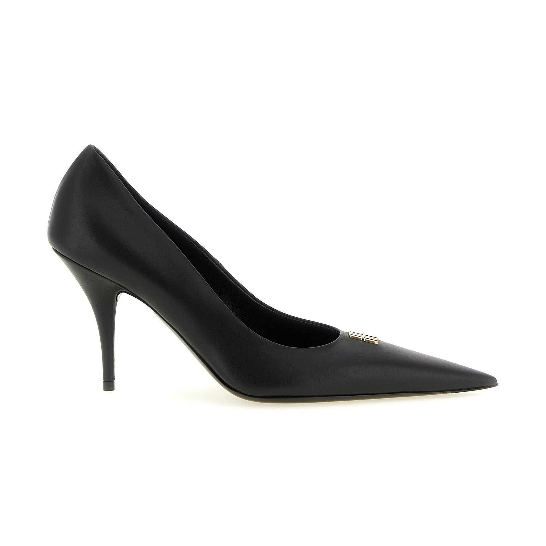 Black Calfskin High Heel Pumps