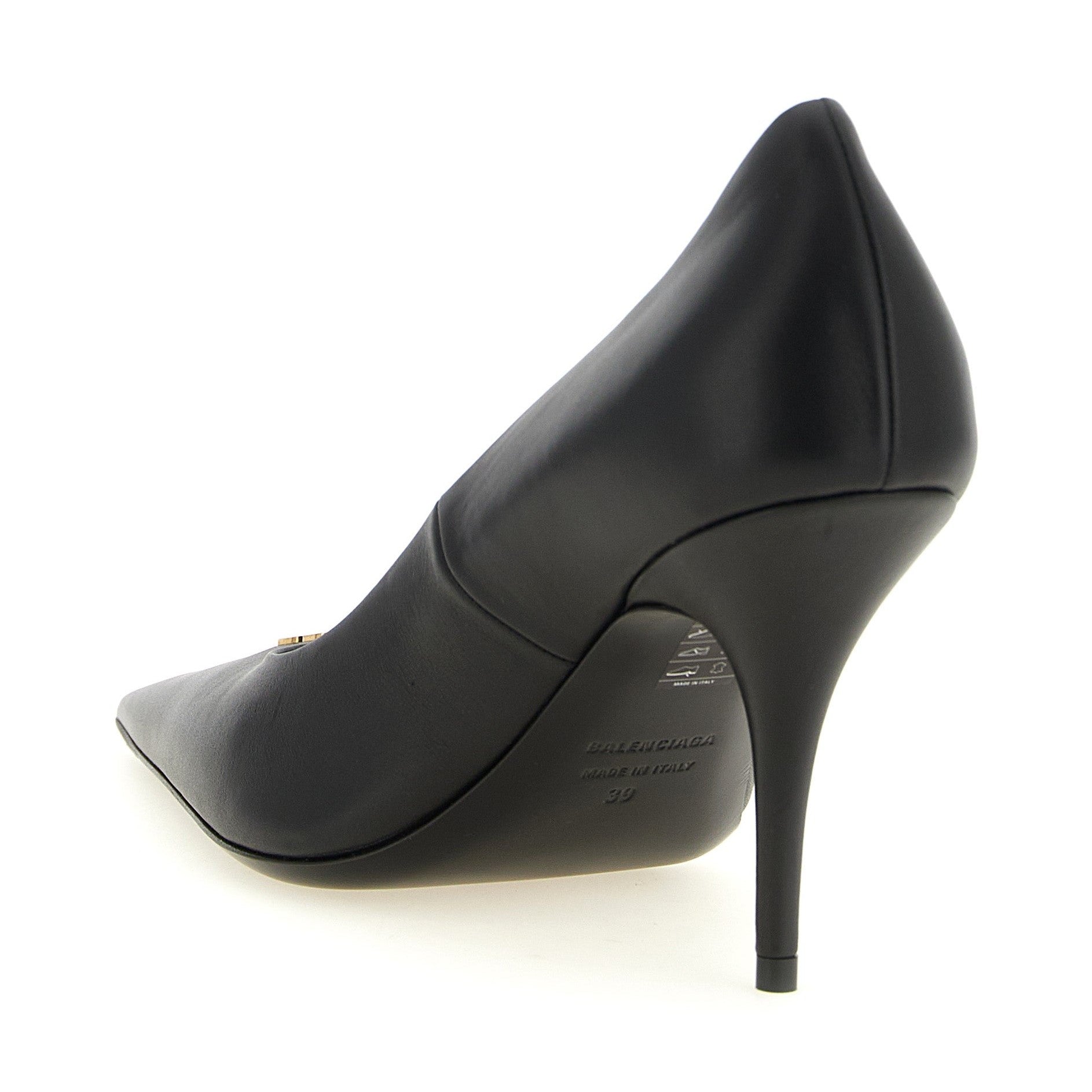 Black Calfskin High Heel Pumps