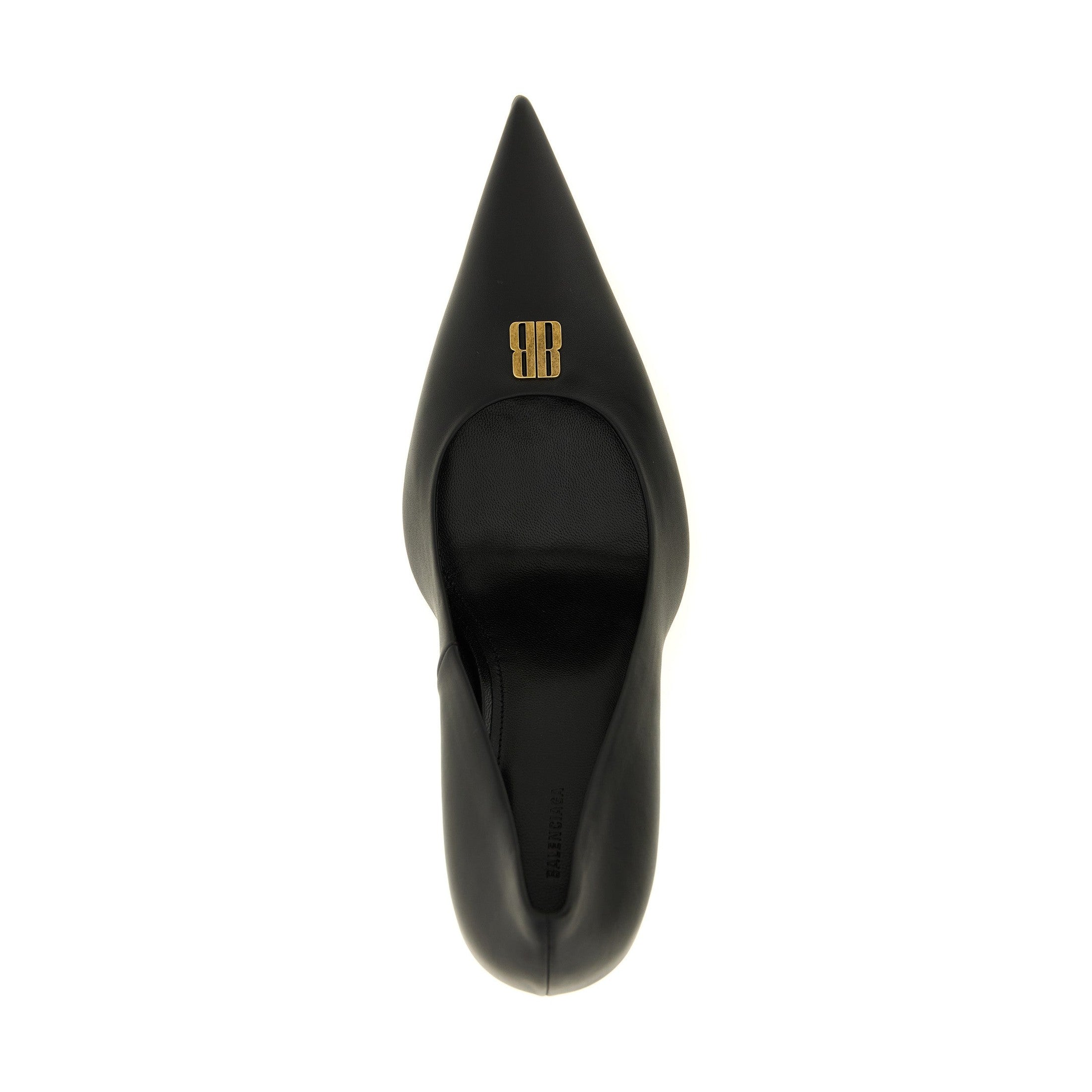Black Calfskin High Heel Pumps