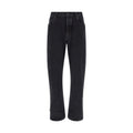 Black Cotton Relaxed Fit Jeans