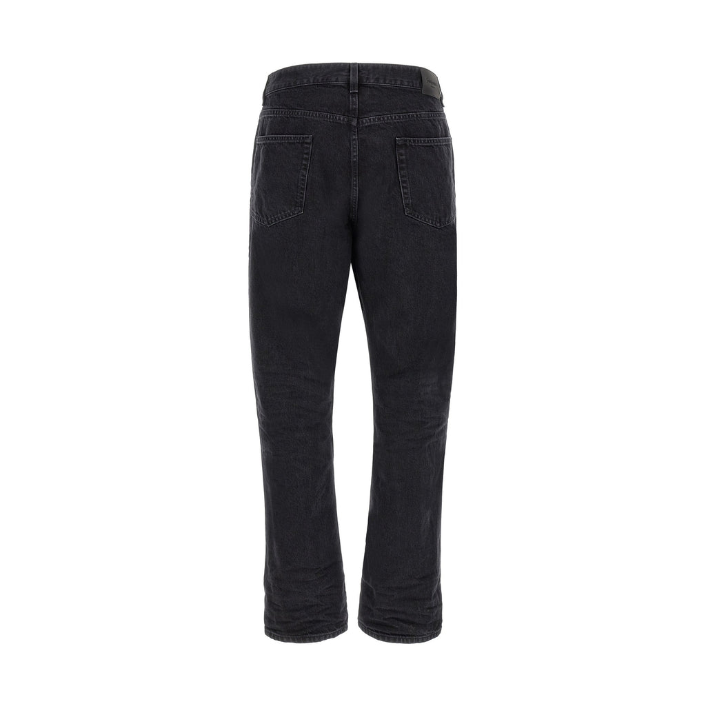 Black Cotton Relaxed Fit Jeans