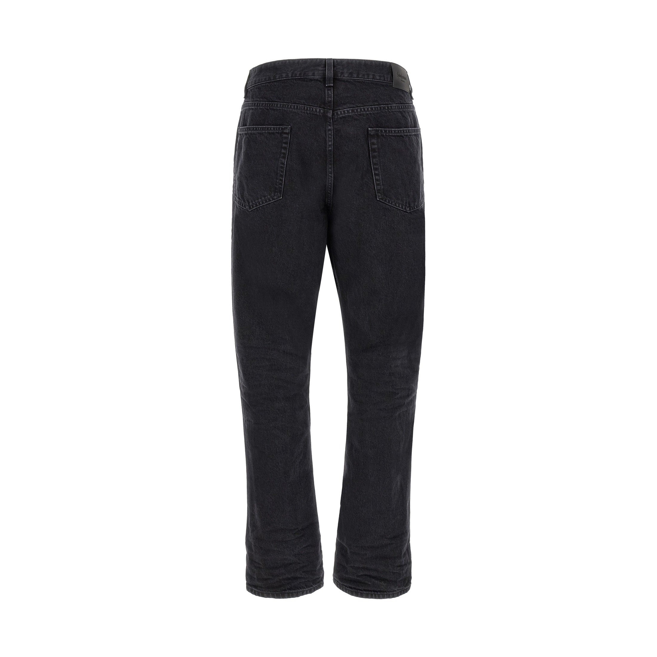 Black Cotton Relaxed Fit Jeans
