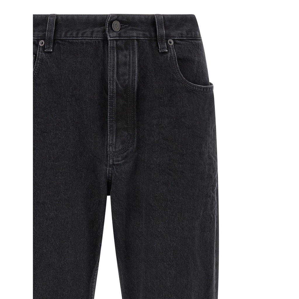 Black Cotton Relaxed Fit Jeans