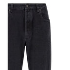 Black Cotton Relaxed Fit Jeans