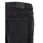 Black Cotton Relaxed Fit Jeans