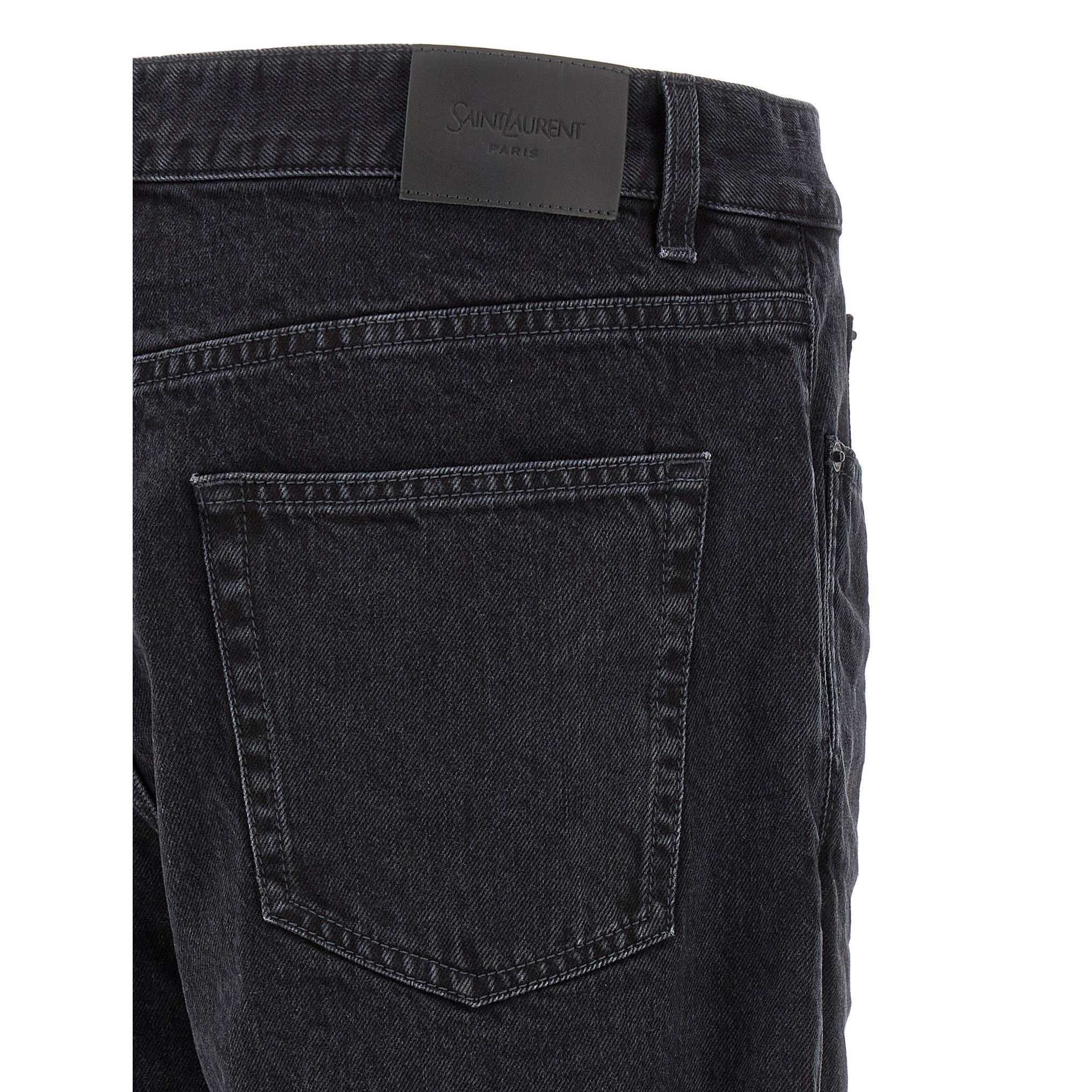 Black Cotton Relaxed Fit Jeans