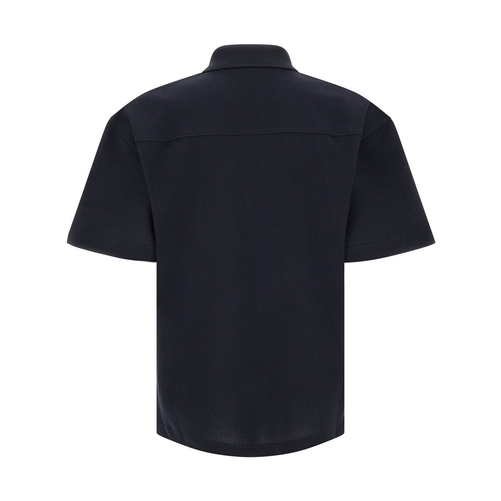 Blue Cotton Polo Shirt