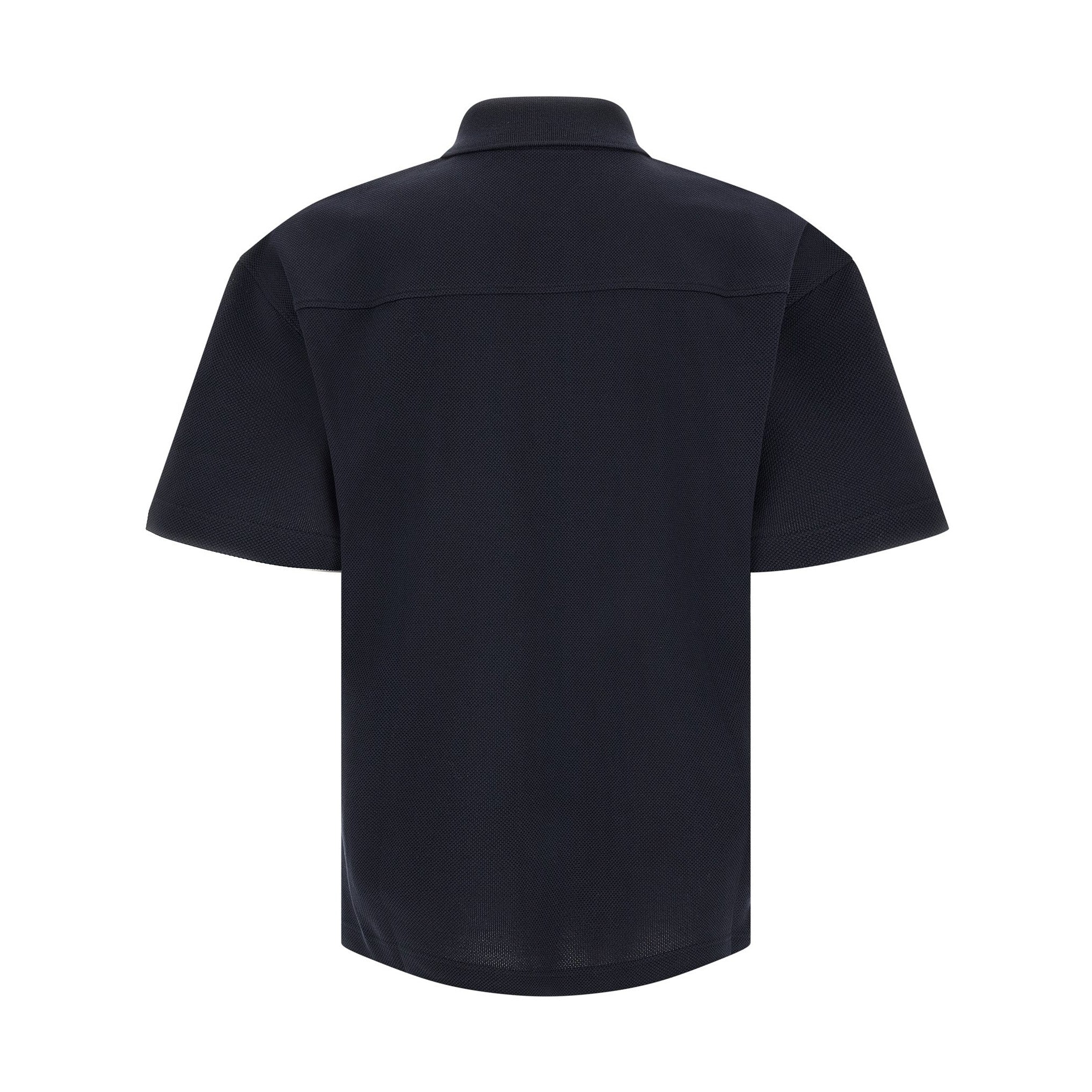 Blue Cotton Polo Shirt
