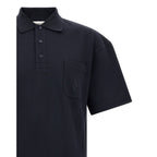 Blue Cotton Polo Shirt