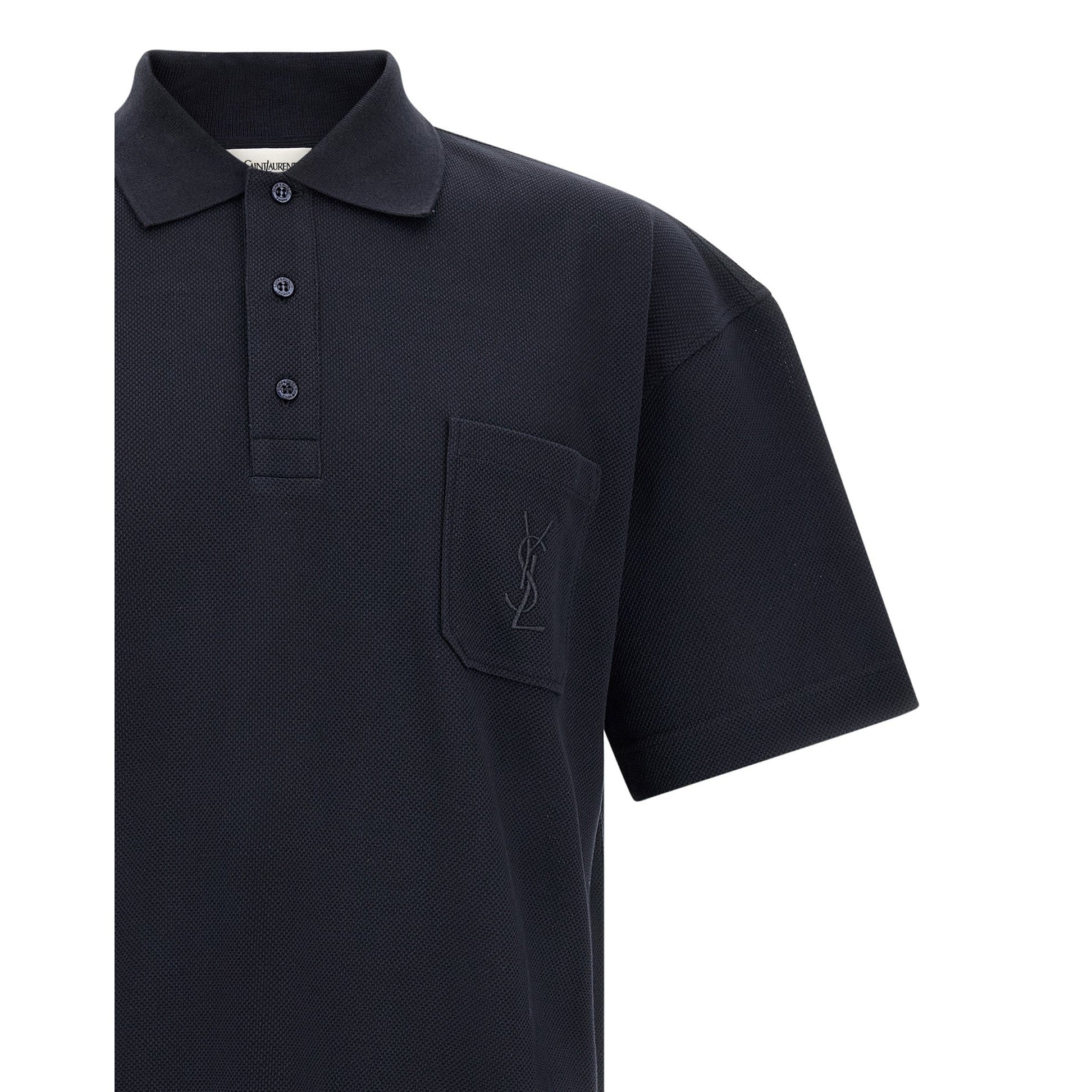 Blue Cotton Polo Shirt