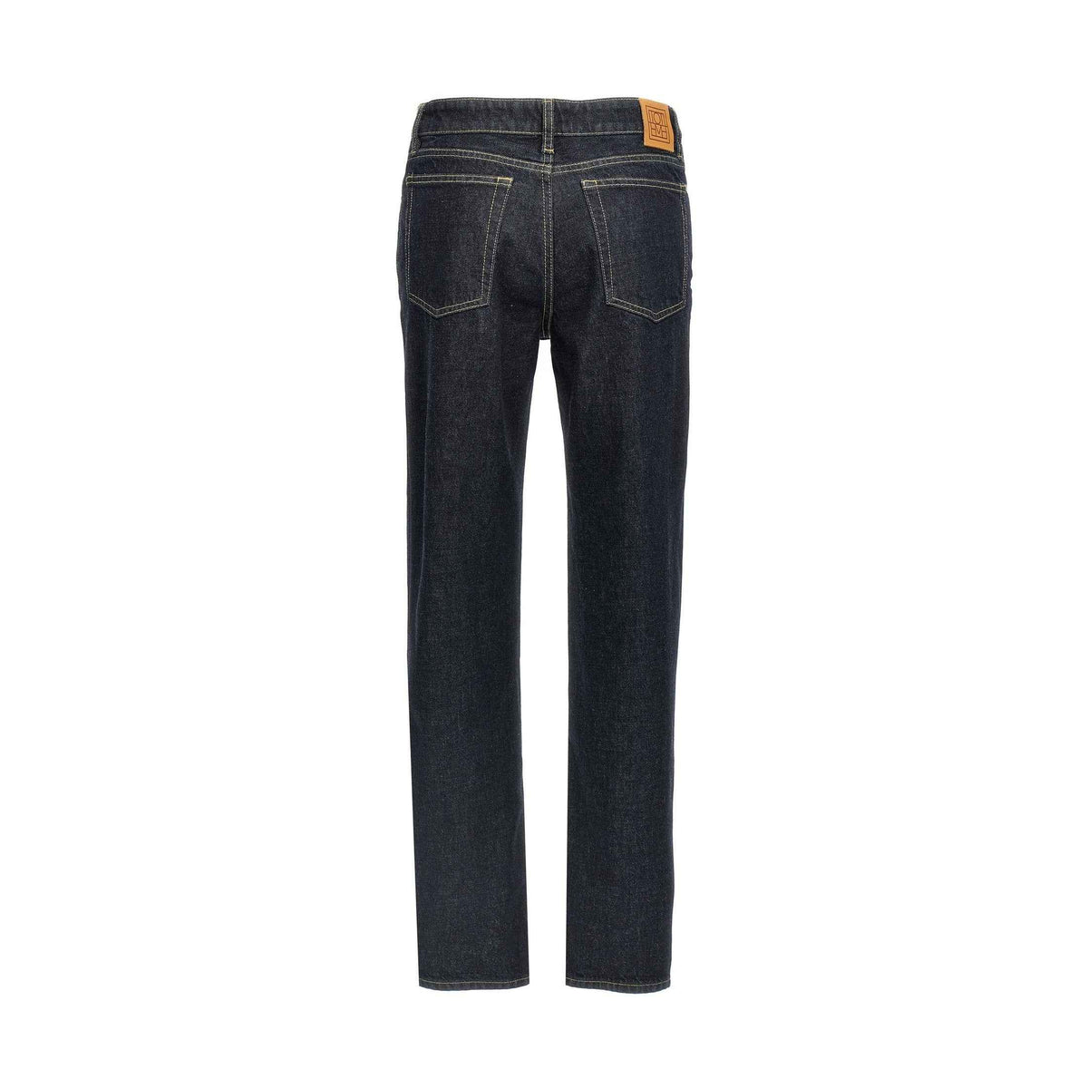 Blue Cotton Tapered Jeans