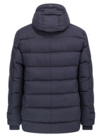 Blue Polyamide Full-Length Jacket