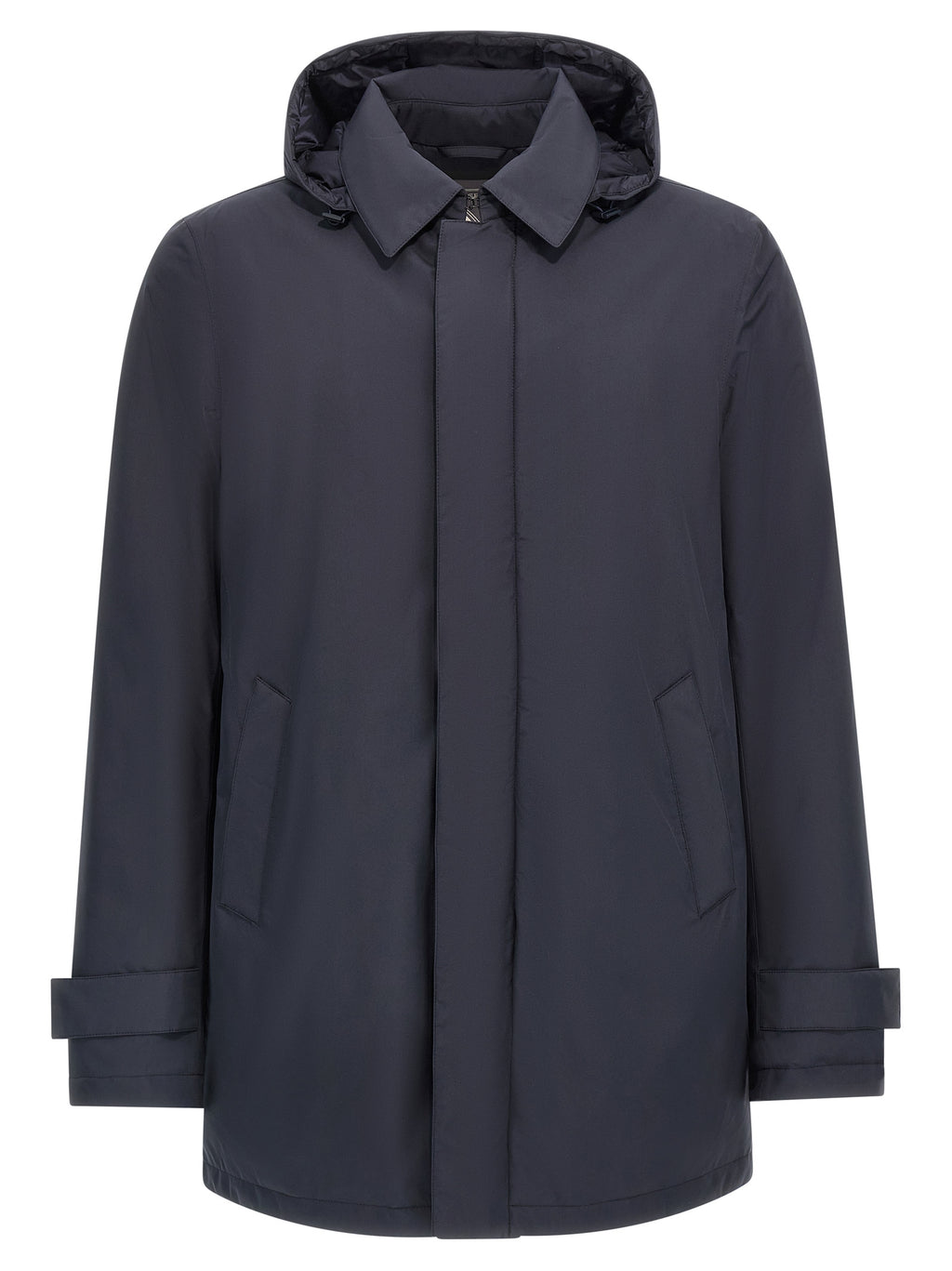 Blue Polyester Parka