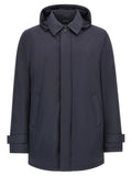 Blue Polyester Parka