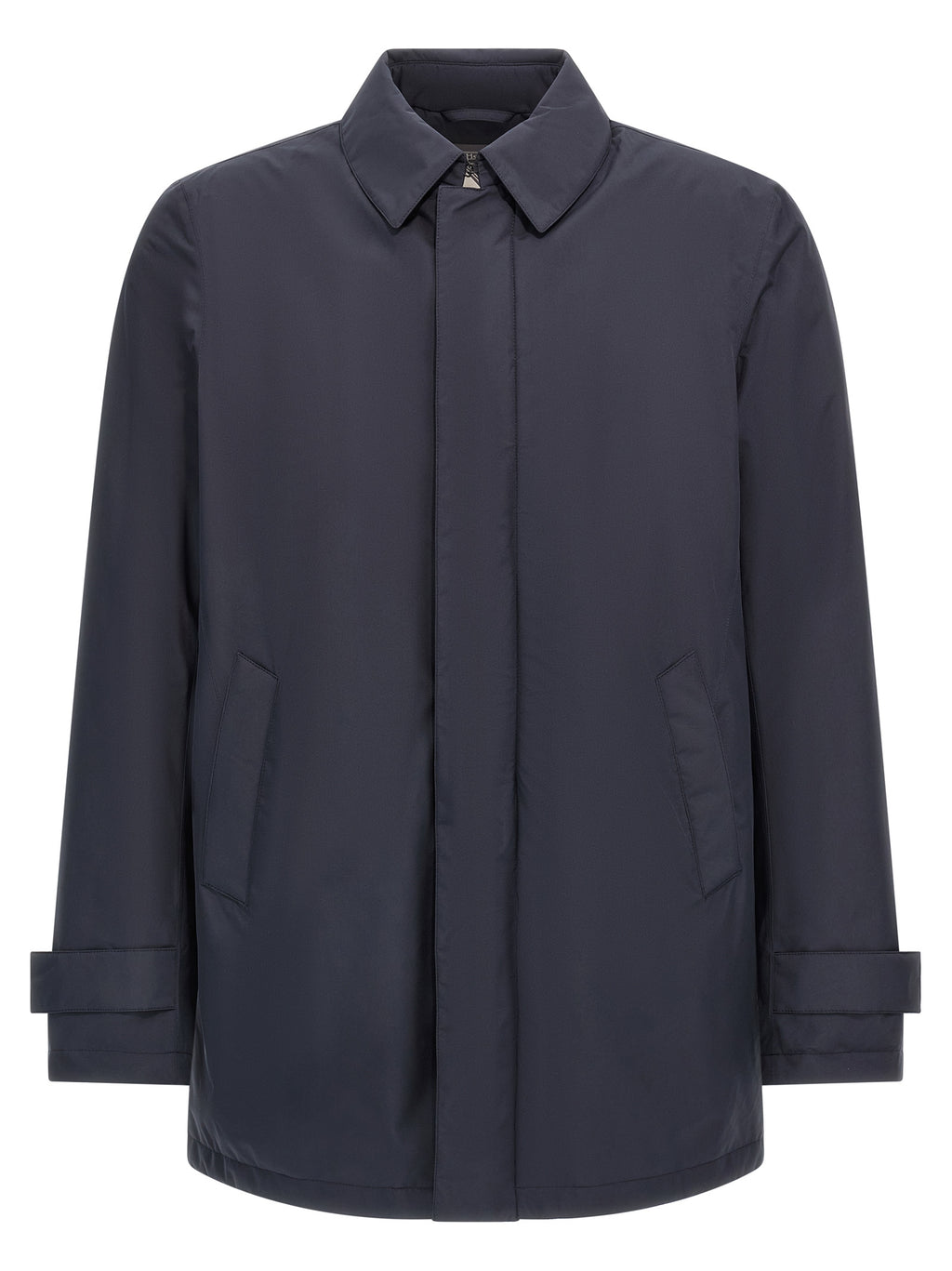 Blue Polyester Parka