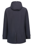 Blue Polyester Parka