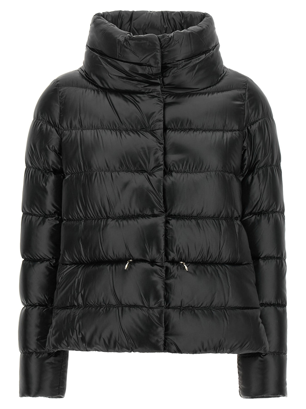 Black Polyamide Full-Length Jacket