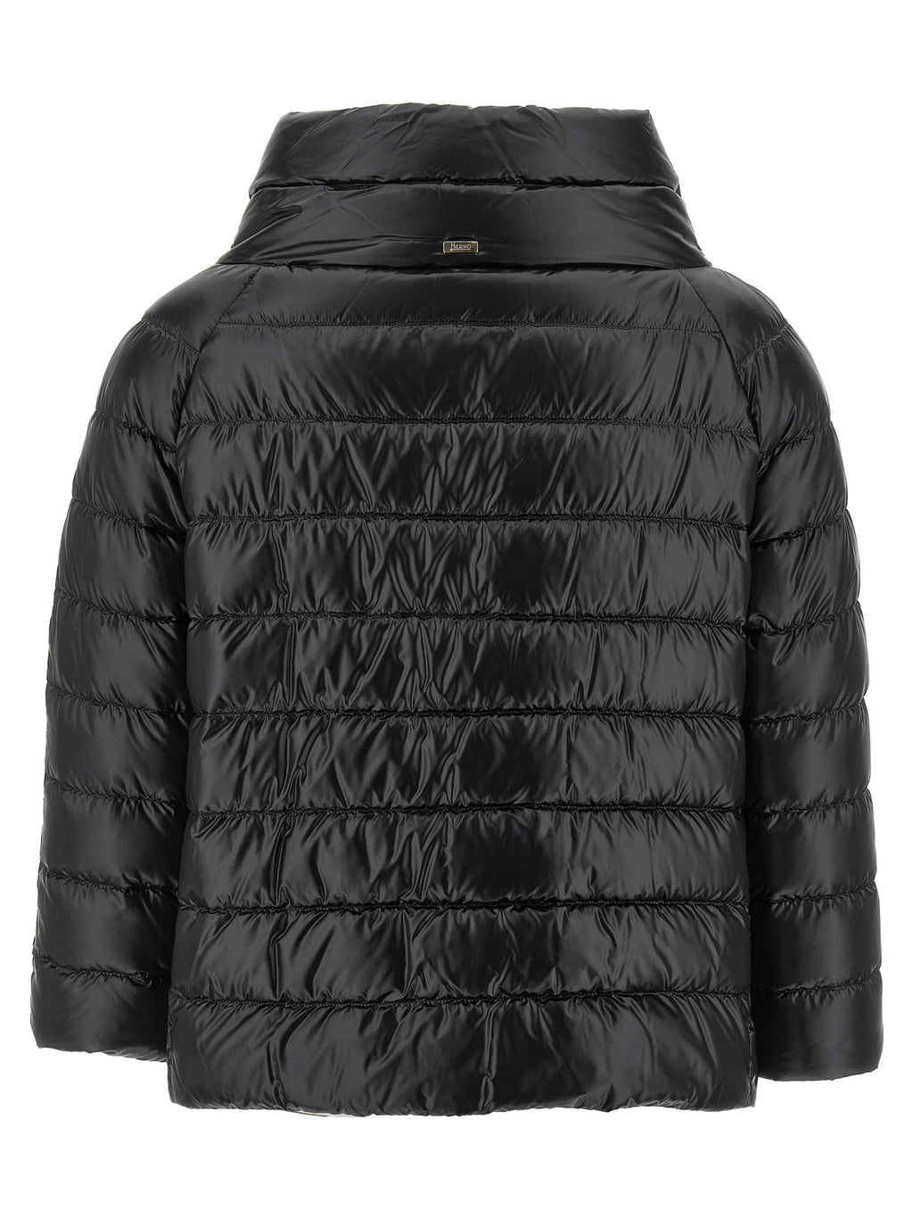 Black Polyamide Full-Length Jacket