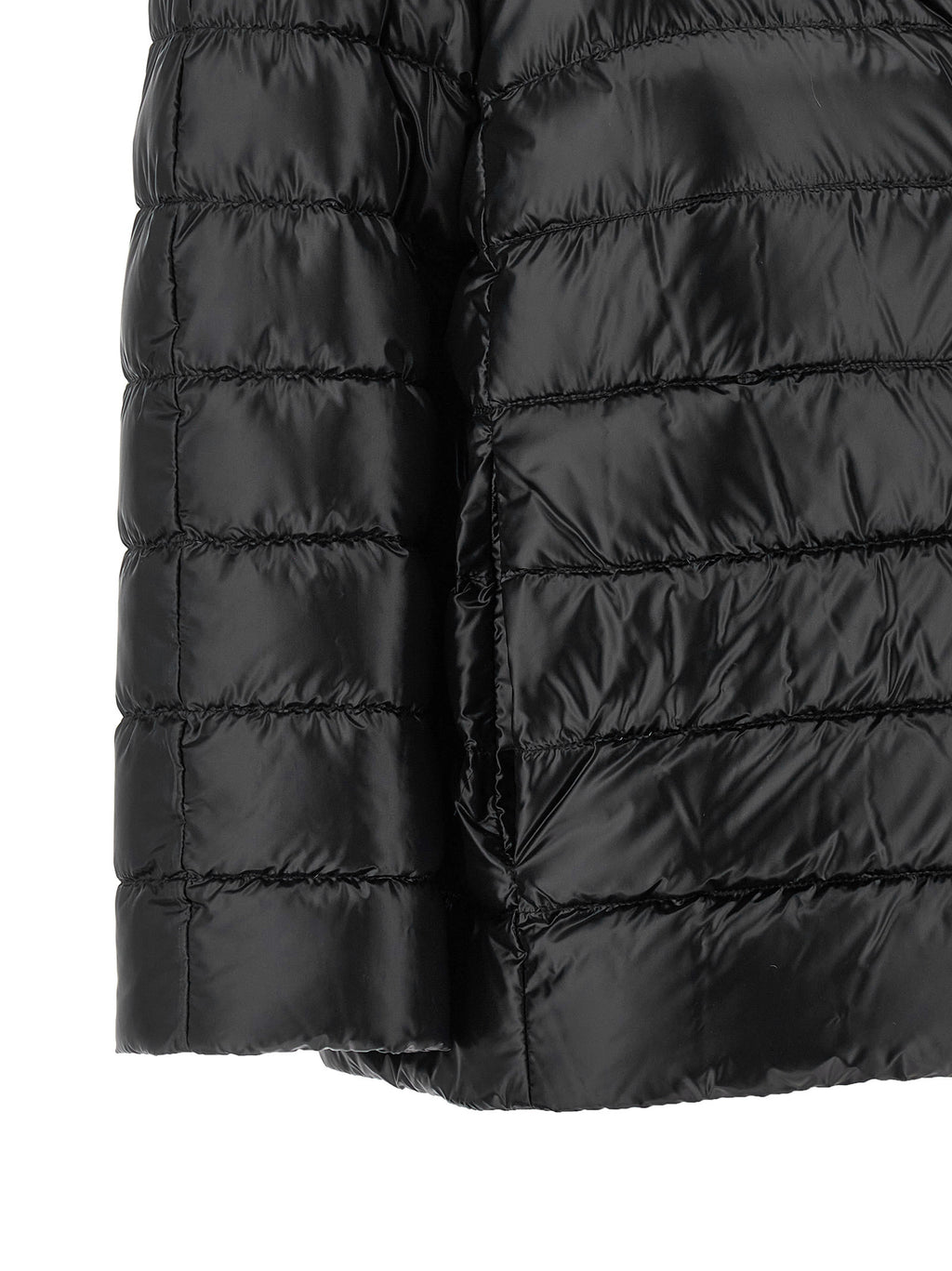 Black Polyamide Full-Length Jacket