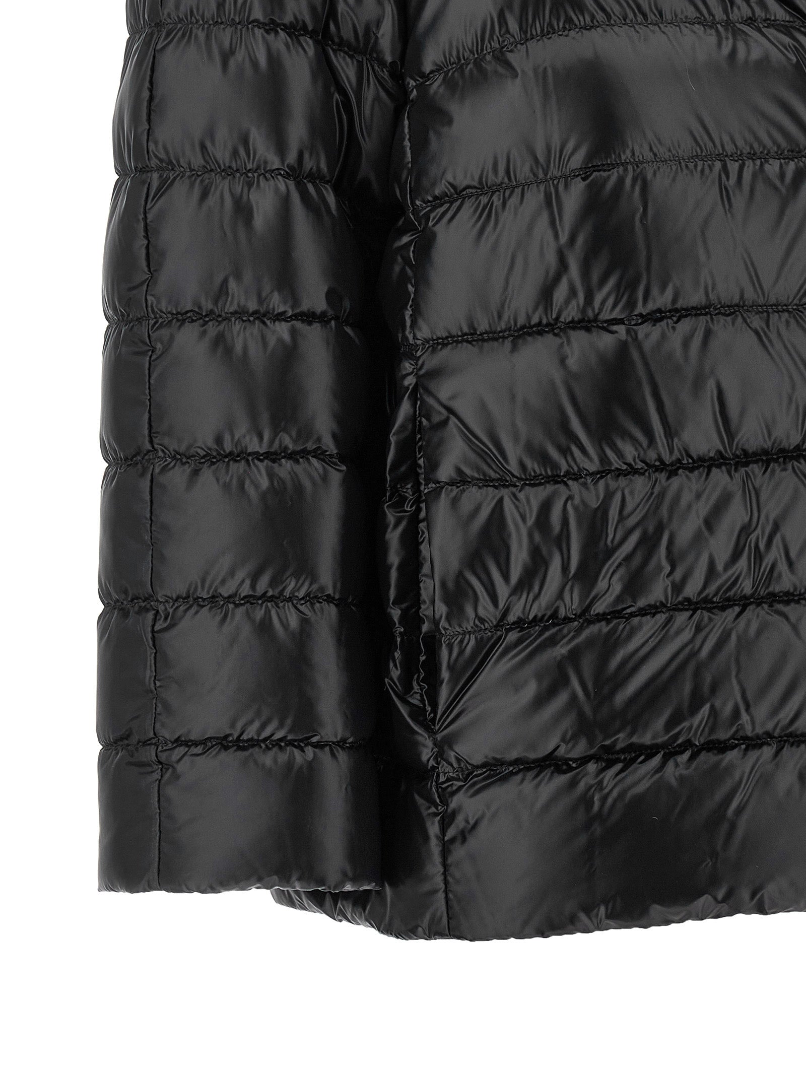 Black Polyamide Full-Length Jacket