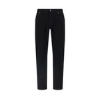 Black Cotton Slim Fit Jeans