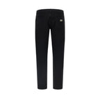 Black Cotton Slim Fit Jeans
