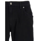 Black Cotton Slim Fit Jeans