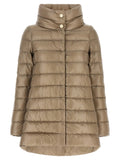 Beige Polyamide Full-Length Jacket