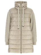 Beige Polyamide Full-Length Jacket
