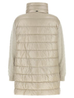 Beige Polyamide Full-Length Jacket