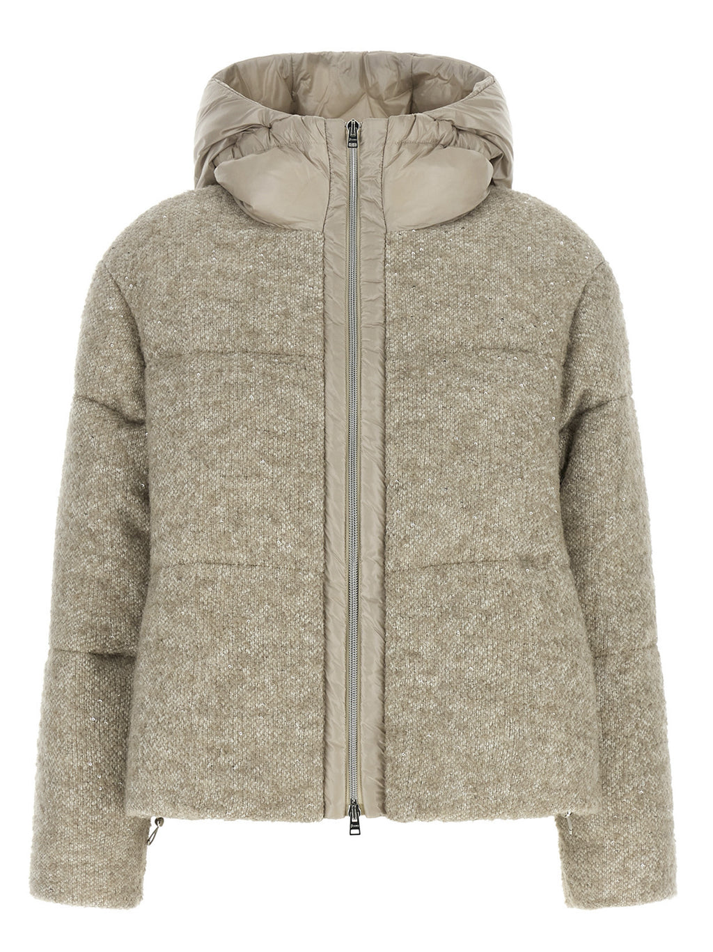 Beige Wool Full-Length Jacket