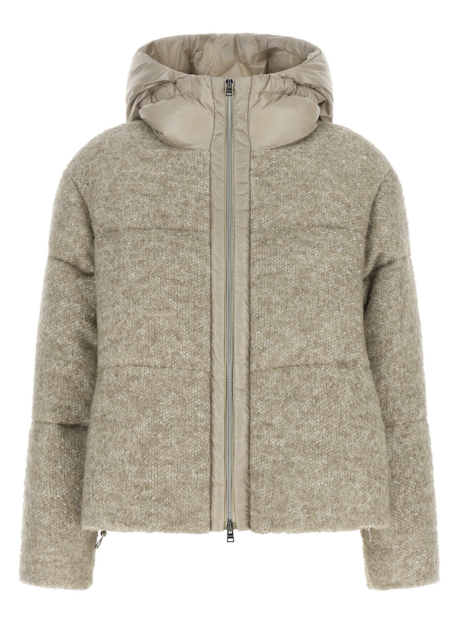 Beige Wool Full-Length Jacket