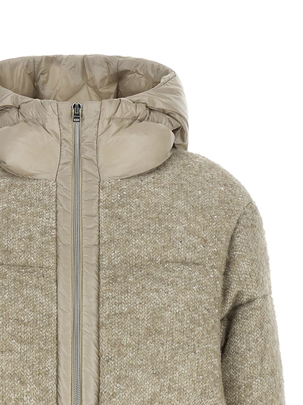 Beige Wool Full-Length Jacket