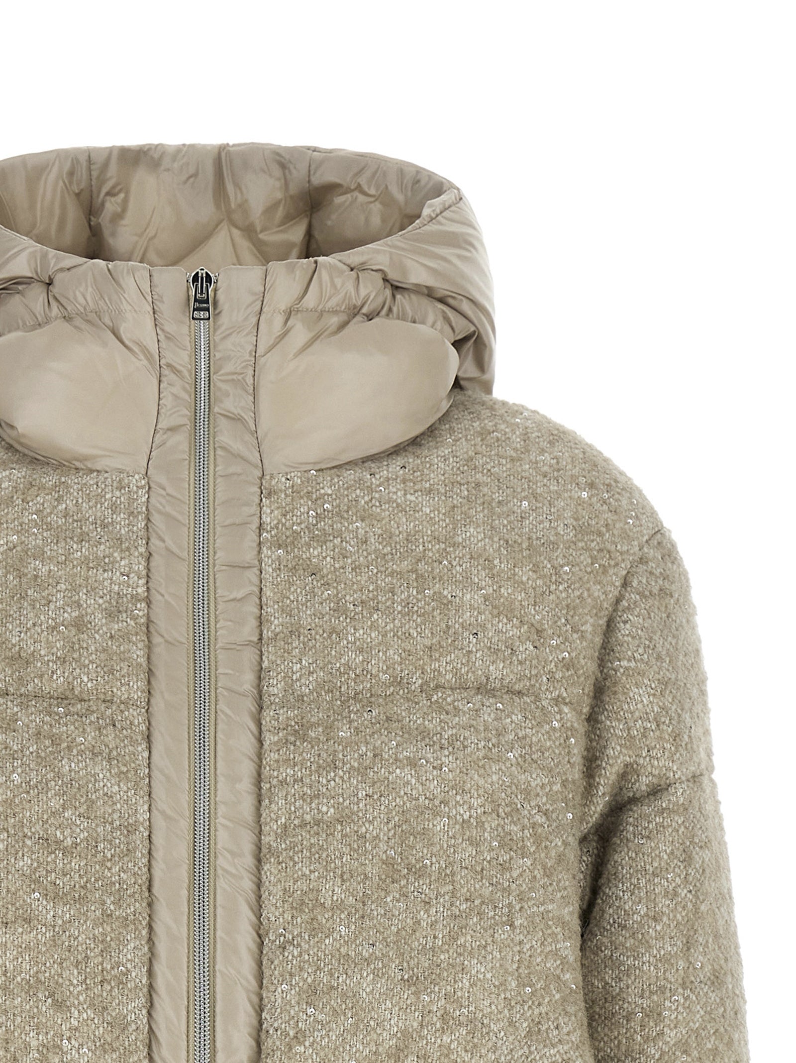 Beige Wool Full-Length Jacket