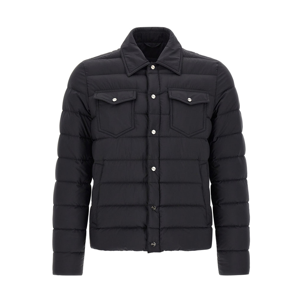 Black Polyamide Full-Length Jacket