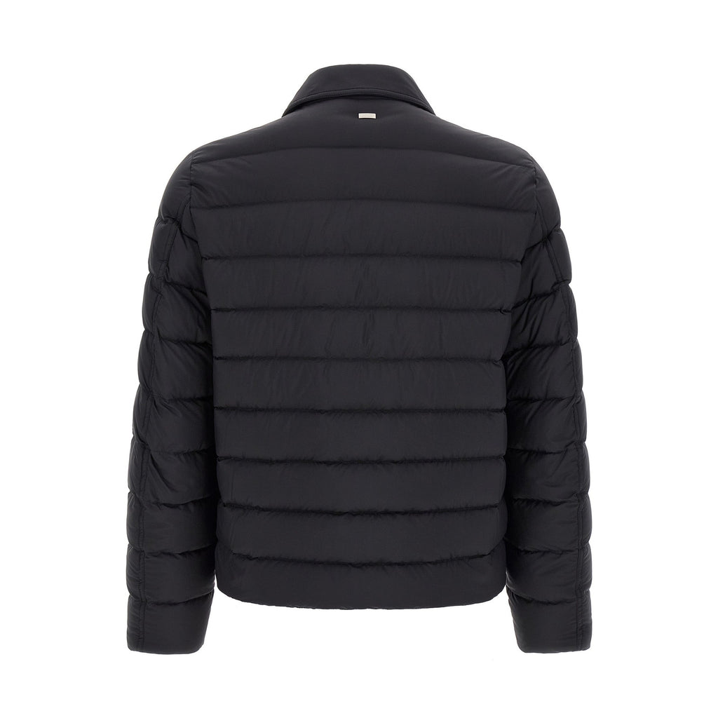 Black Polyamide Full-Length Jacket