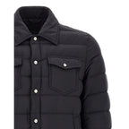 Black Polyamide Full-Length Jacket