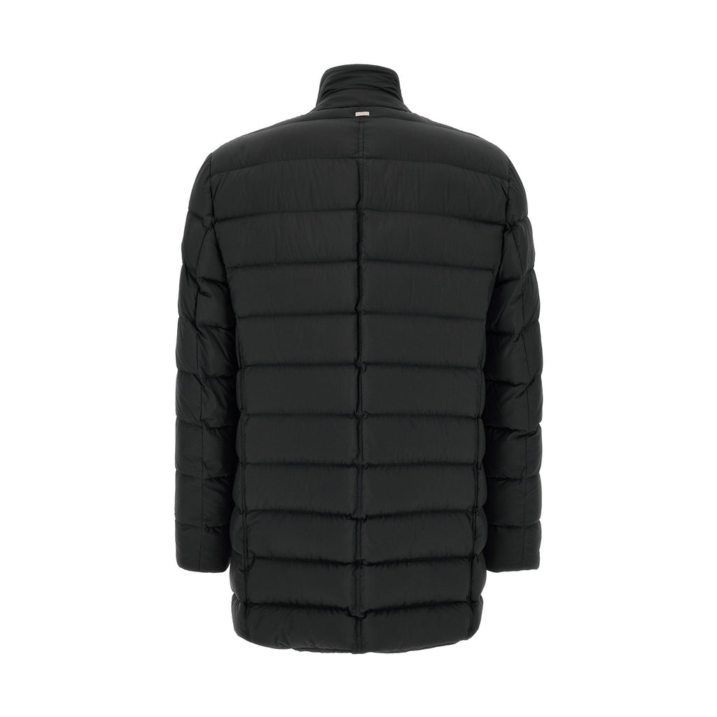 Black Polyamide Full-Length Jacket