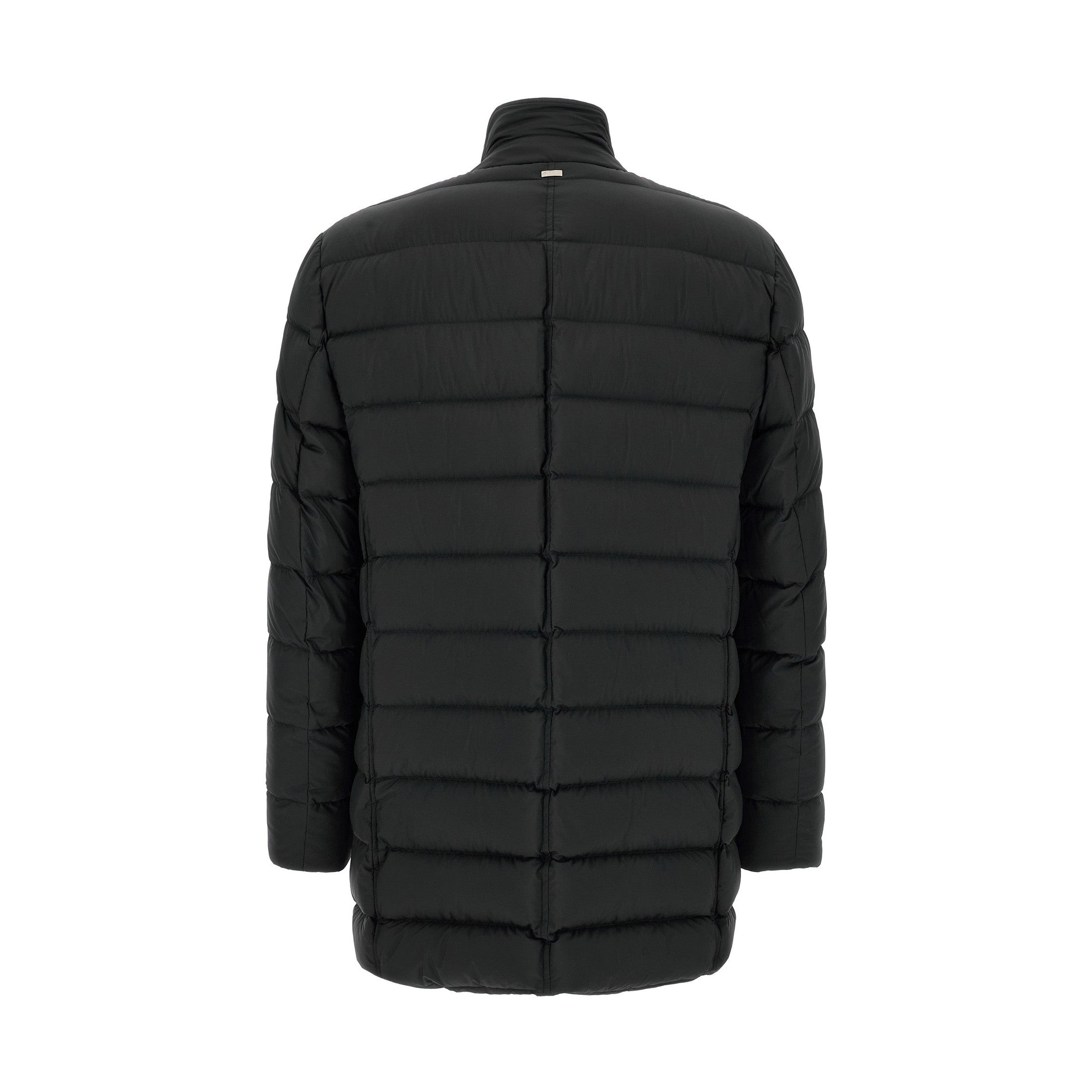 Black Polyamide Full-Length Jacket
