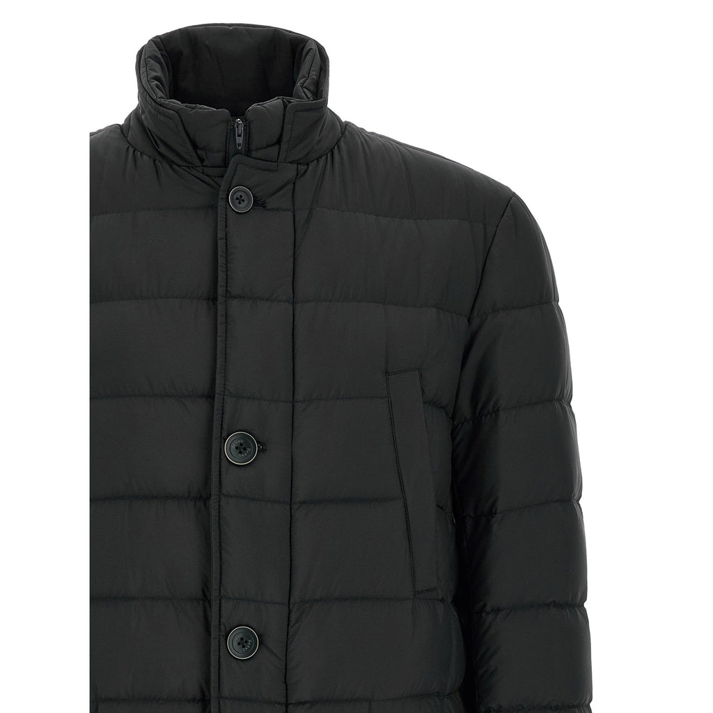 Black Polyamide Full-Length Jacket